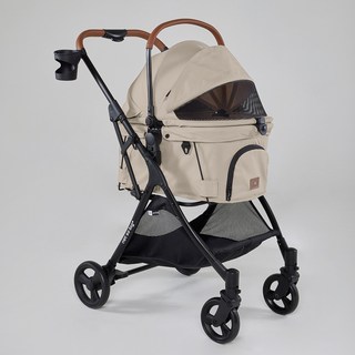 낫쏘빅 반려동물 도로시에찌 캐리어분리형 레인커버 컵홀더 포함 유모차, 레오베이지, 1개