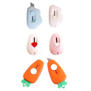 Happy Eye Mall 造型宅配美工刀6入組 (雲朵2入+胡蘿蔔2入+雞蛋2入), 隨機出貨, 1組