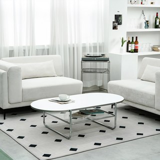 homeperi 霍萊森 中世紀現代 茶几 A型, 白色