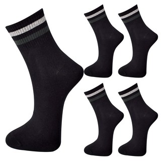 BEVERLY HILLS POLO CLUB 比佛利保羅 男款 大尺碼 休閒 雙條紋 襪子 5雙