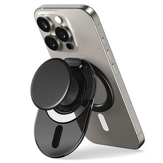 SINJIMORU 反向鉸鏈 MagSafe M TapTalk 握把支架, 1個, 黑色