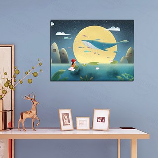 Señor Kim 北歐風魔鬼氈電錶配電箱遮蓋布, 月亮