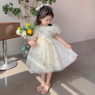 Arbe 女童印花刺繡連身裙