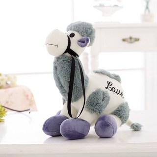 soonZAM 沙漠的可愛朋友羊駝玩偶, 20cm, 藍色, 1個