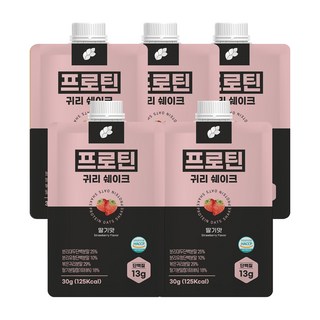 草莓風味燕麥蛋白奶昔粉, 30g, 5包