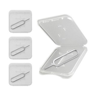 starium 海外旅行 SIM卡收納盒 + 退卡針 套組, 4組, 銀色