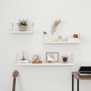 SOHEIM 單層壁掛層架 1入 + 3種安裝工具套組, 白色, 1層