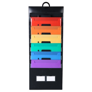 Donga PMS 壁掛式雙口袋彩虹手風琴文件夾, 1個, 混色