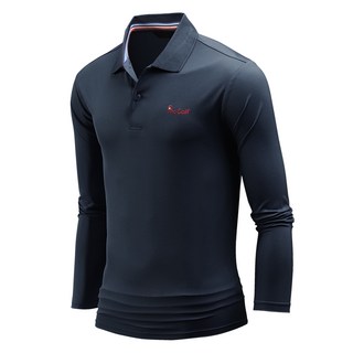 DAKUANG 男款文字刺繡高爾夫長袖POLO衫 E06JKA_JL4008