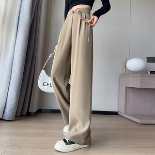 Moirbella 女款Rahel後鬆緊帶高腰寬管西裝褲