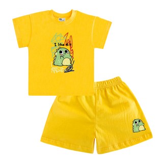 KIDSCREW 兒童塗鴉恐龍短袖 + 短褲套裝