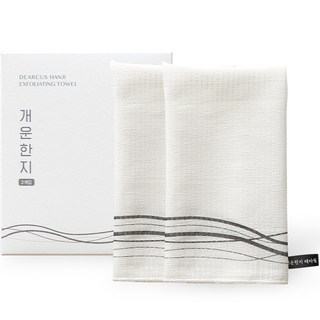 DEARCUS 清爽的搓澡巾 2條, 白色