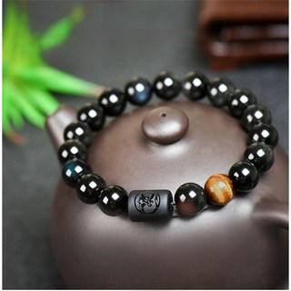 붓다베스트 12간지 행운 재물 건강운 소원성취 흑요석 염주팔찌