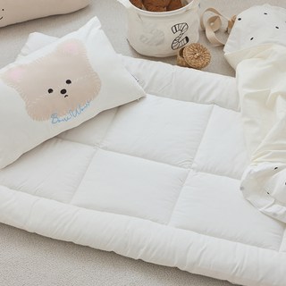 shez Home 四季半超細纖維幼兒午睡墊, 象牙白, 1個