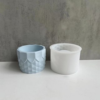 Home Flow多種圖案的石膏裝飾花盆矽膠模具, 01