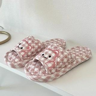 제이드슈 3중 쿠션 면 슬리퍼, 곰돌이핑크, 1개