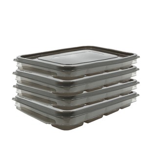 BETREE 嬰兒食品 冰箱密封分格保鮮盒 12格, 4入, 1組