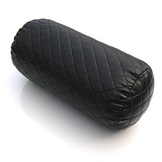 絎縫材質車用頸枕, 1個, 全黑