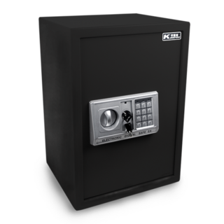 KEEPER SAFE BOX 守護者保險箱 密碼保險箱 防盜三門栓/雙層大空間 50EA 500 x 350 x 300mm, 黑色