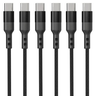 Gooseferry C型轉C型防斷快充線 60W, 1m, 黑色, 3個