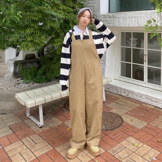 EVELLET byJ-style 刷色棉質吊帶褲