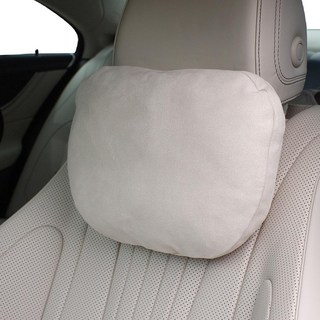 Woogun 麂皮車用頸枕 象牙白 2入, 2個