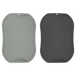 Doble 不留刀痕抗菌砧板2件組, 1組, 卡其色 + 深灰色