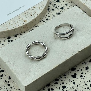 Stone Jewelry 雙層日常戒指 2件組