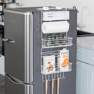 tof 冰箱衣架側縫隙儲物架, 白色, 1個