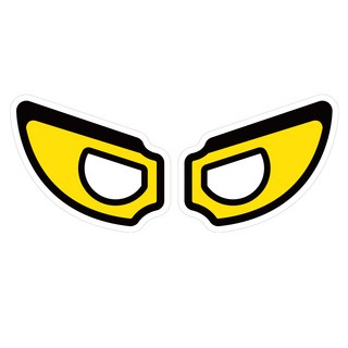 Mungkiwoldeu 高亮度保持安全距離反光貼紙 大型 大眼英雄01, 1套, 混合顏色
