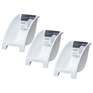 Sanada Seiko 碗盤收納架3件組, 白色, 1套