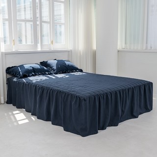 믹스앤매치 린 마이크로 침대스커트, 네이비