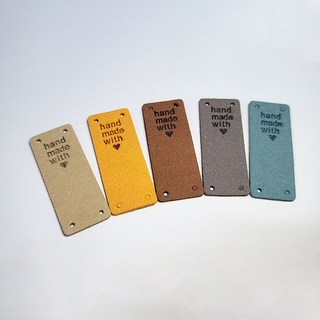 長款手工標籤 5種 x 4入組, 淺米色+芥末黃+棕色+灰色+薄荷天藍色, 1組