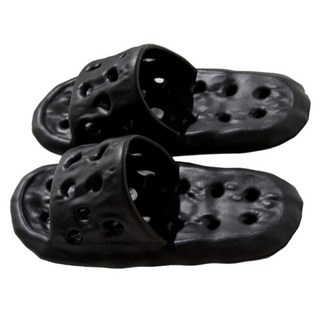 Nizeu 防滑 高級 EVA 浴室 拖鞋, 黑色, 1個