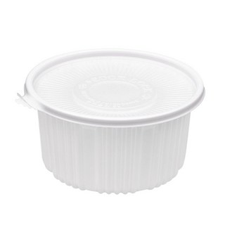 COOK&LOCK 圓形湯碗 220 大 2.7L 白色 含蓋, 50個, 1入