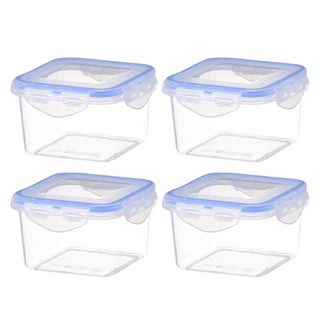 小麥購物 密封方形保鮮盒 C261 小 800ml, 1組, 4個