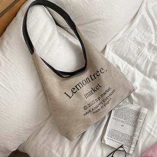 SORIDAL 女用 In To 字母印花日常橢圓單肩托特包