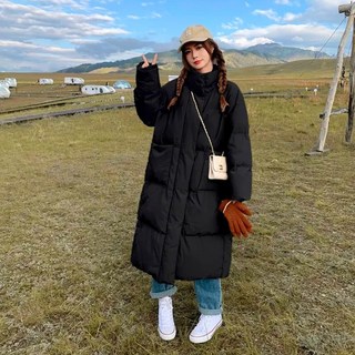 女款基本款蓬蓬長版羽絨外套 2685