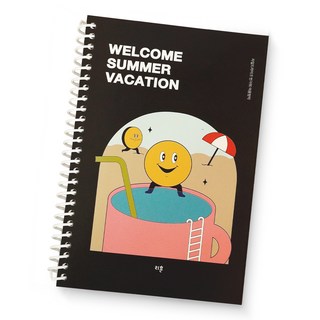 Rihoon Childlike 迎接暑假 國小生計畫本 暑假計畫表, 黑色