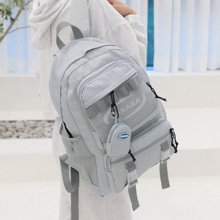 FROMHEAVEN Luda 休閒後背包 + 收納包套組 H833, 灰色