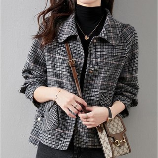 I'M MONG 女款 Roroche 換季格紋亮點夾克