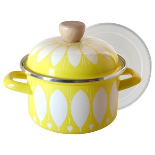 HAKOYA Bianca系列 琺瑯雙耳鍋 附內蓋, 1組, 黃色, 16cm
