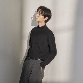 BASIC HOUSE 男款Sakariba雙面布半高領T恤 LWTS7102