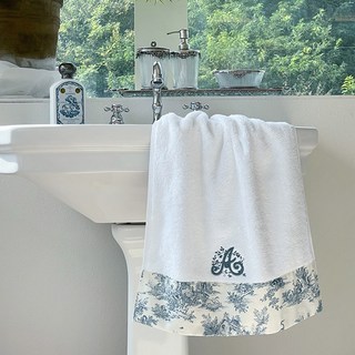 FINDS lifestyle TIERRA 普羅旺斯洗臉毛巾, 字母白, 1個