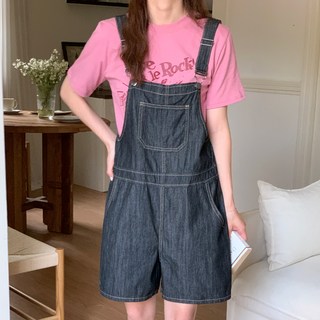 Tomatofactory 女款Fabien吊帶丹寧短褲