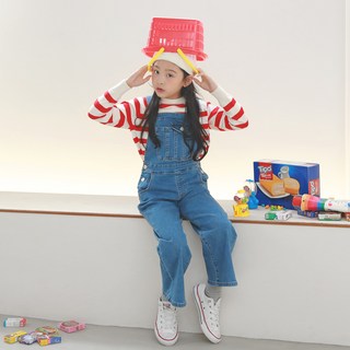 女童Dellin牛仔吊帶褲 J7213