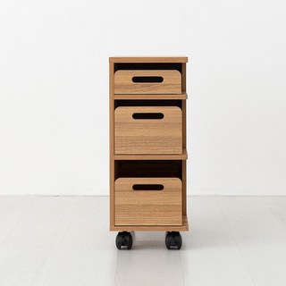 MARKET B SOLID 收納推車 WGM6125, 樟木貼皮, 3層