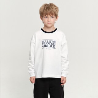 MaritheFrancoisGirbaud 兒童經典Logo長袖滾邊T恤