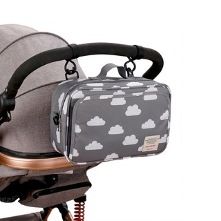 嬰兒推車用多功能尿布收納包 29*19*10cm, 雲朵款, 1入