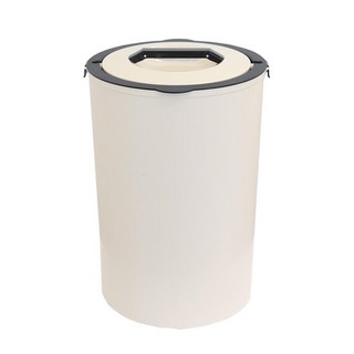 壓縮垃圾桶 20L, 奶油米色